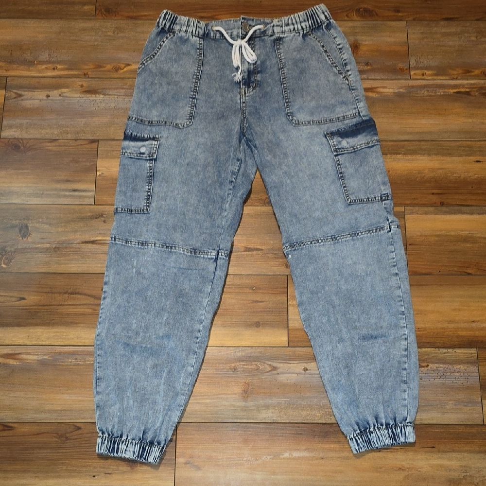SO Juniors Blue Cargo Joggers Size M